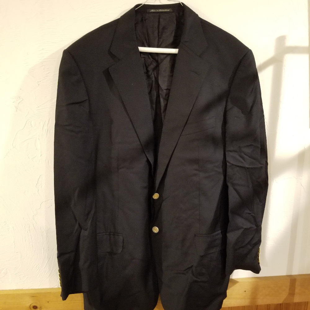 Ermenegildo Zegna Navy Wool Blazer Fully Lined